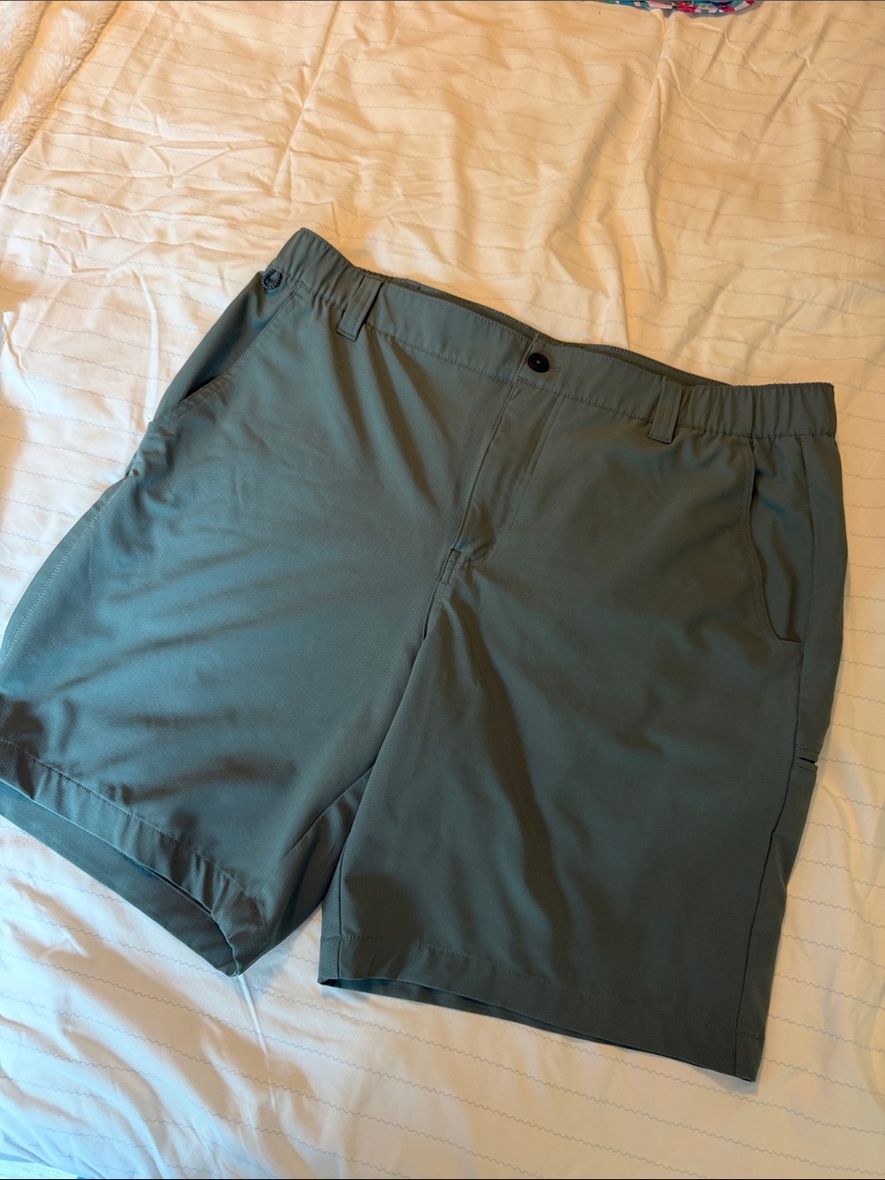 Eddie Bauer Men's Olive Green Hybrid Shorts